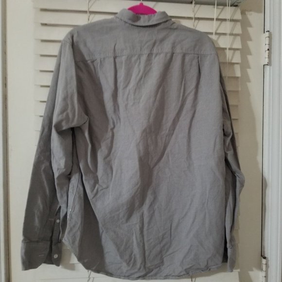 J. Crew Large Men’s Gray Button Up - Picture 2 of 3
